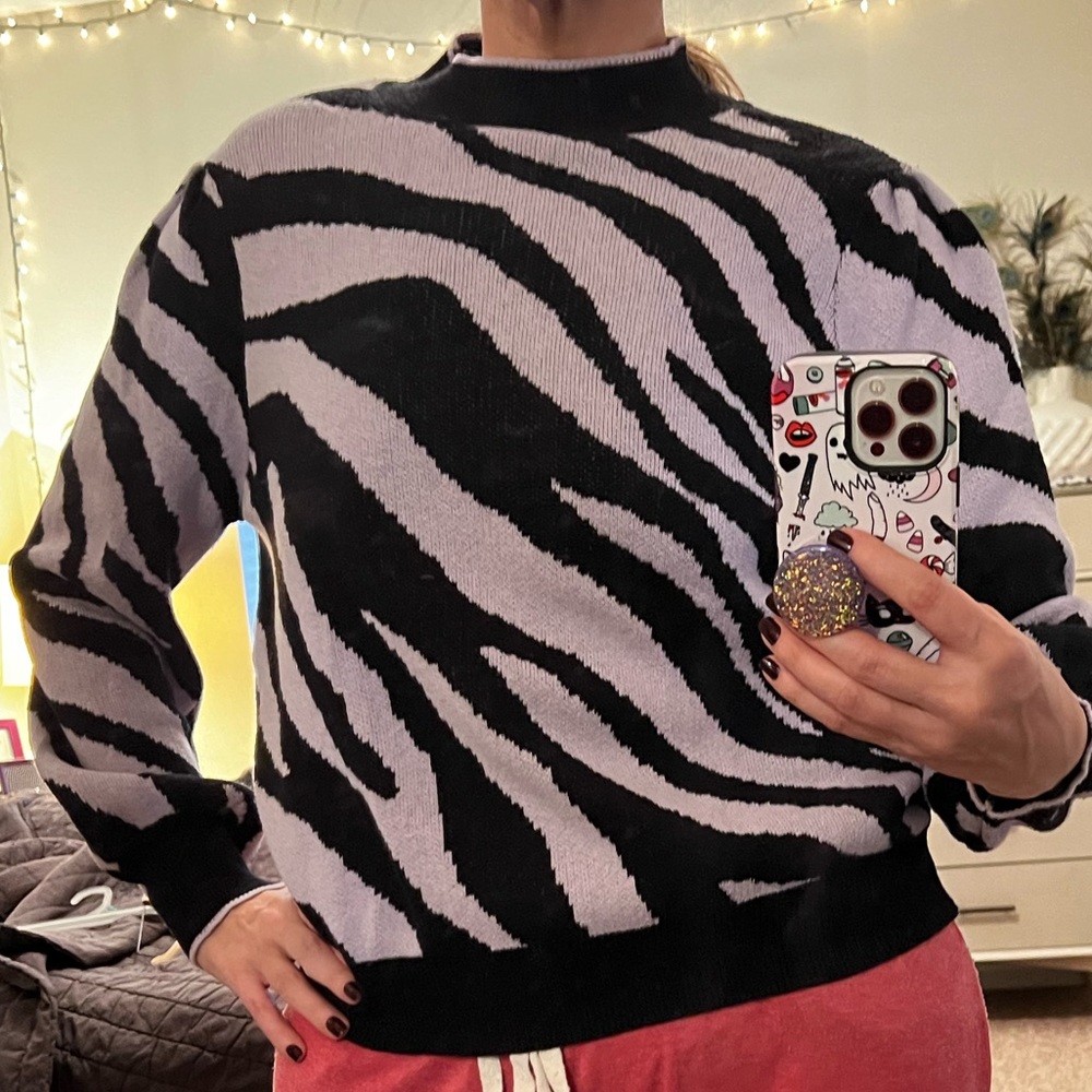 Target x Who What Wear zebra sweater - L